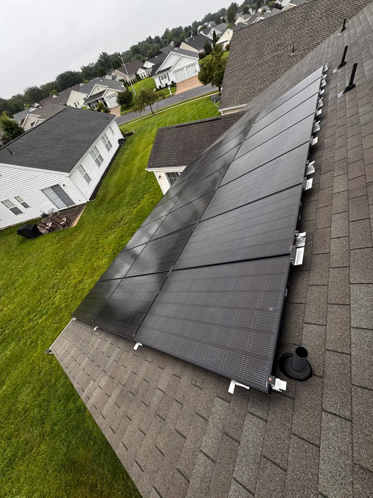 The existing solar array before removal