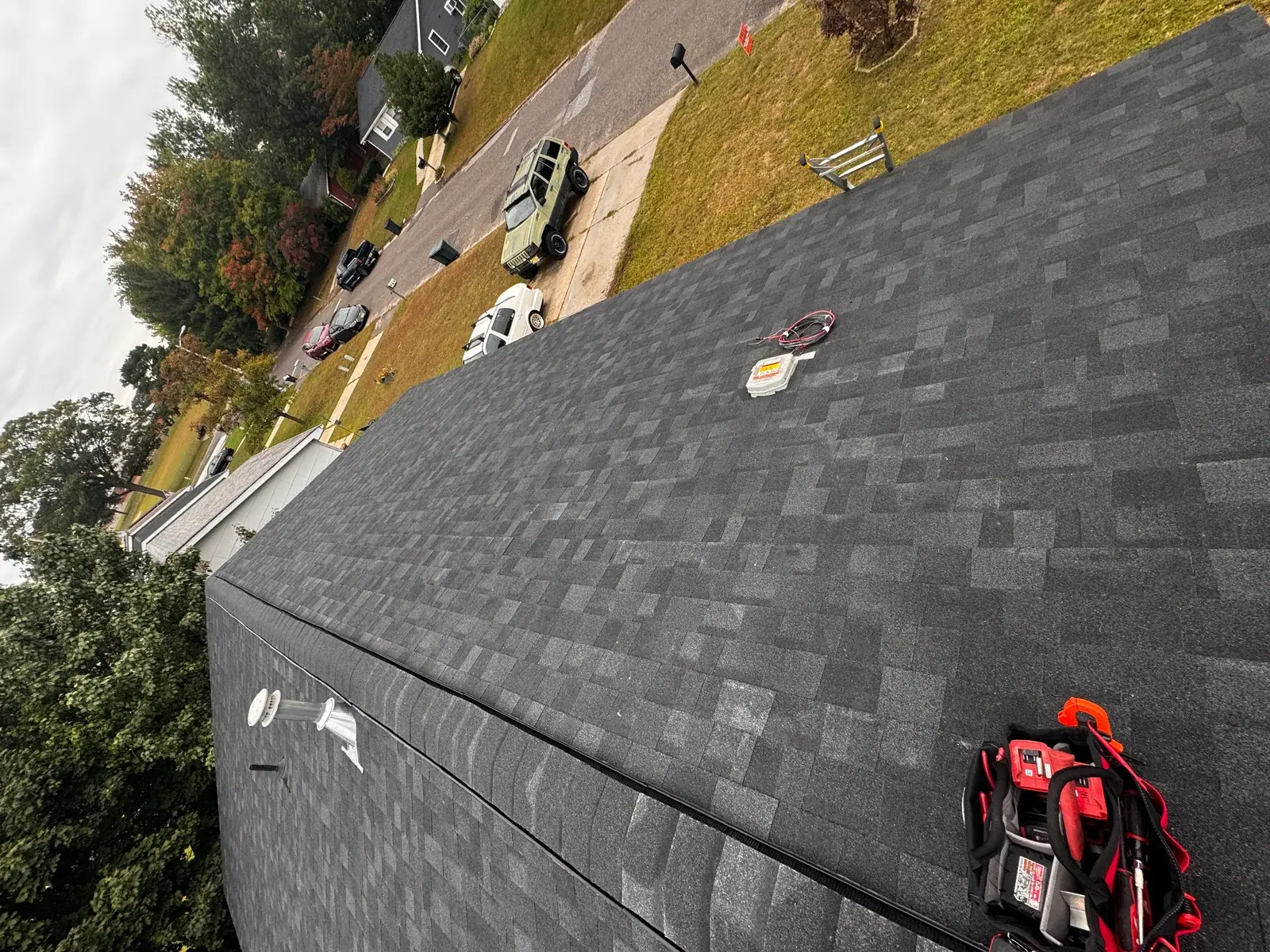 The new roof before the solar array returned