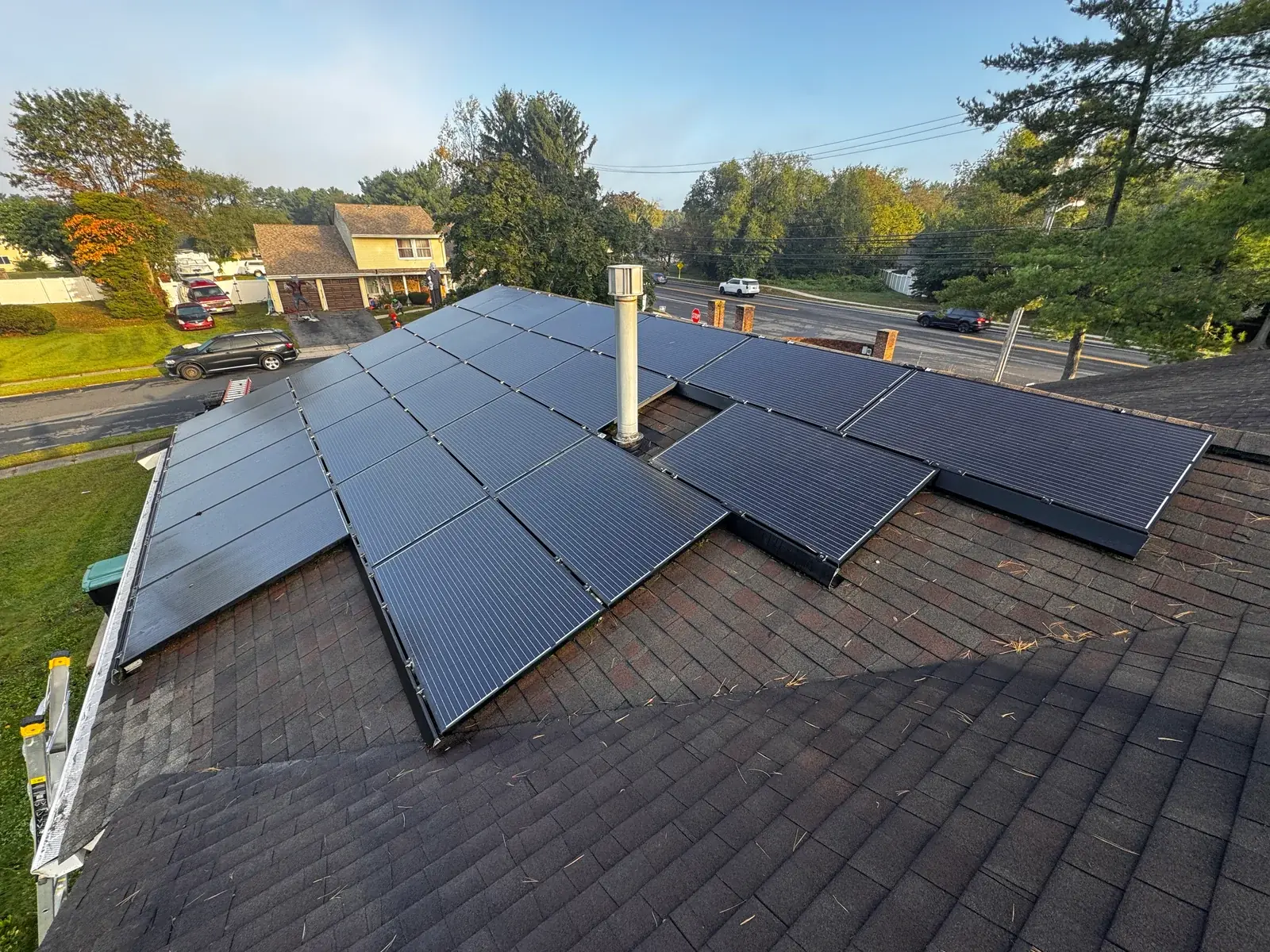 The existing solar array before removal