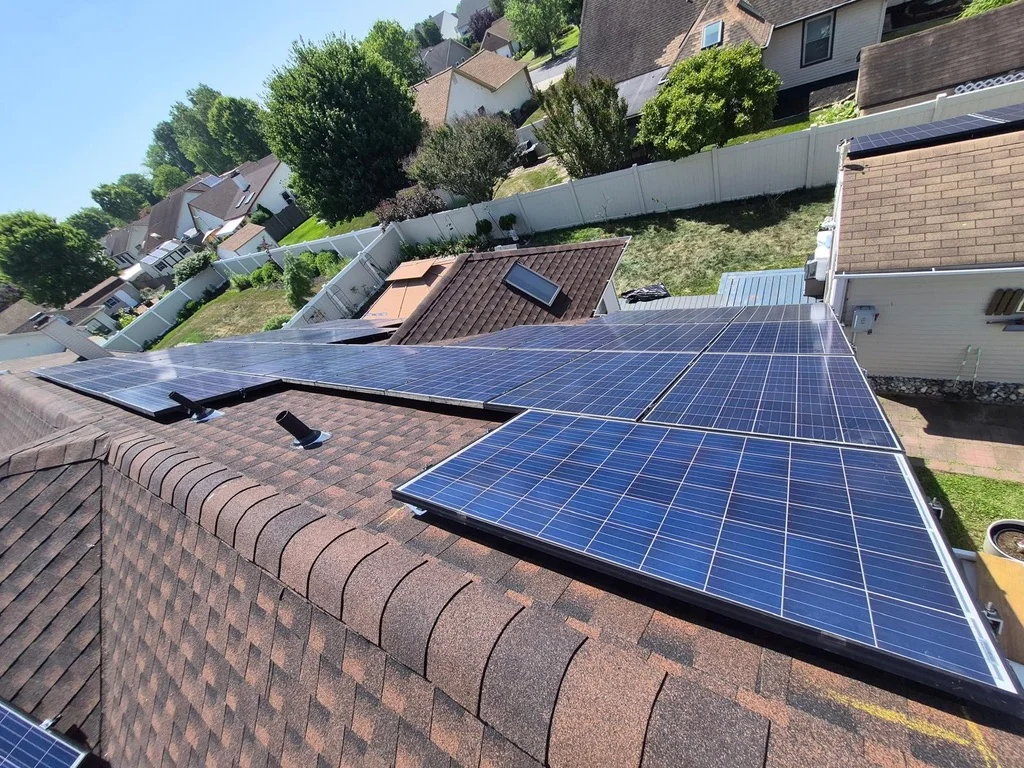 The reinstalled solar array