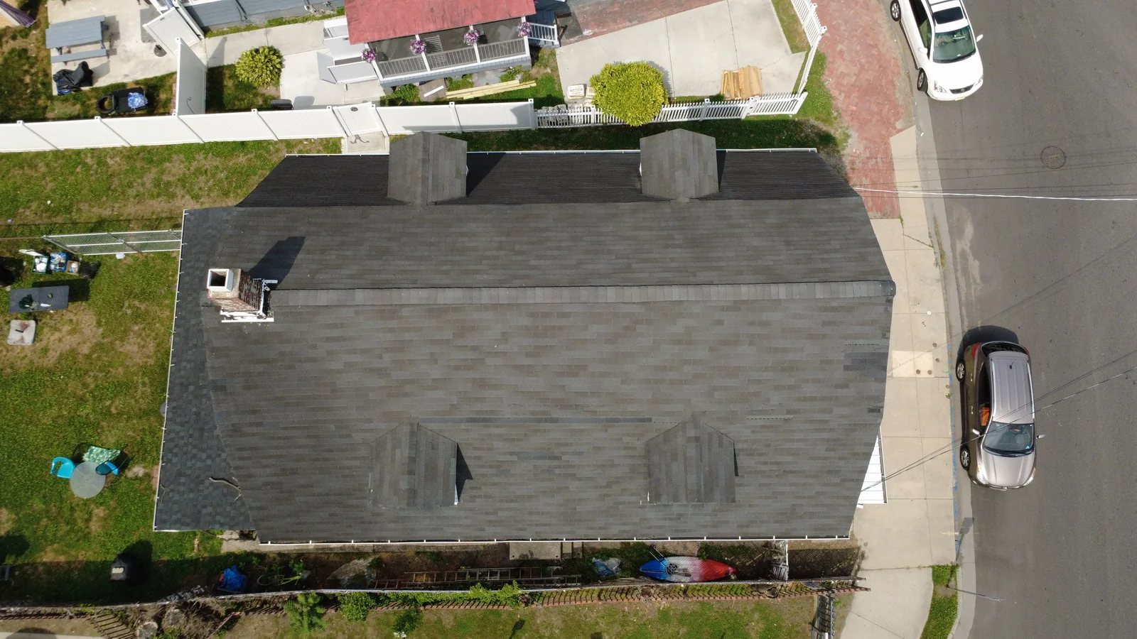 Existing roof and dormers during inspection