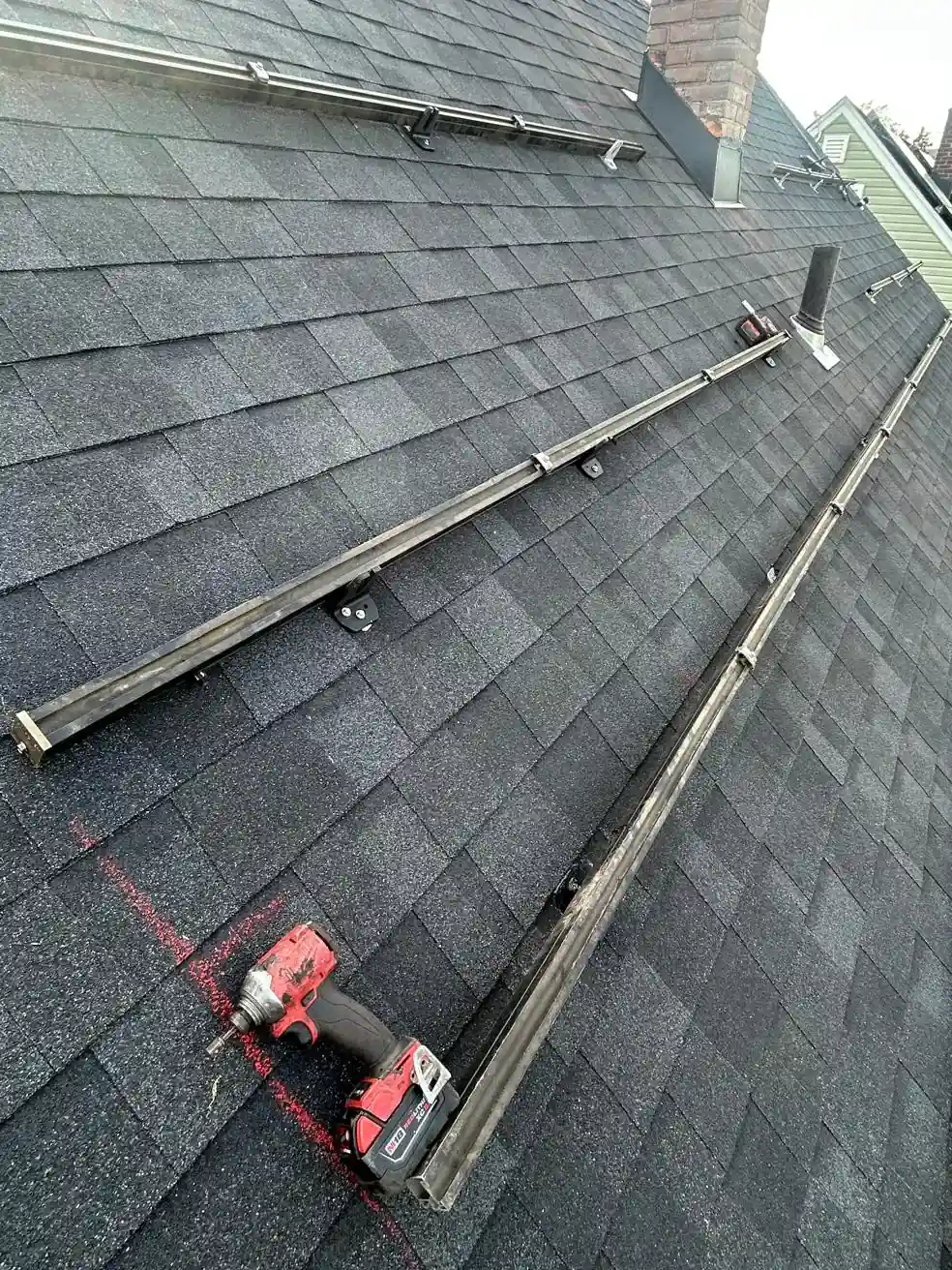 Solar panel array and mounting hardware in Belleville, New Jersey