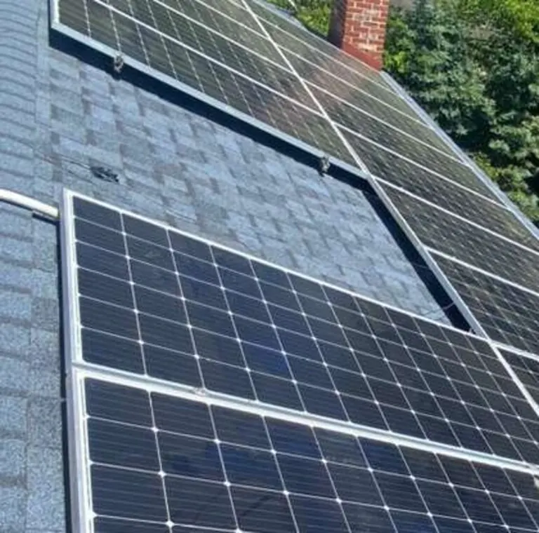 Solar and roof-work detail in Egg Harbor Township, New Jersey