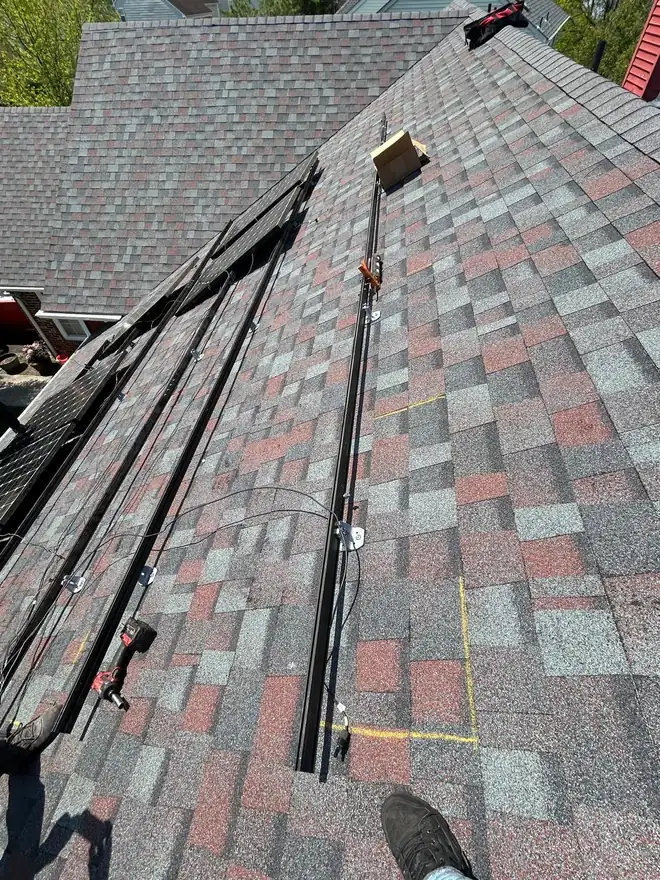 Roof detail from solar access work in Sayreville, New Jersey