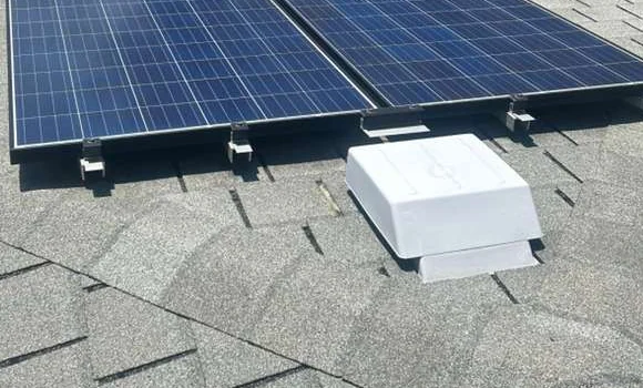 Solar and roof-work detail in Toms River, New Jersey