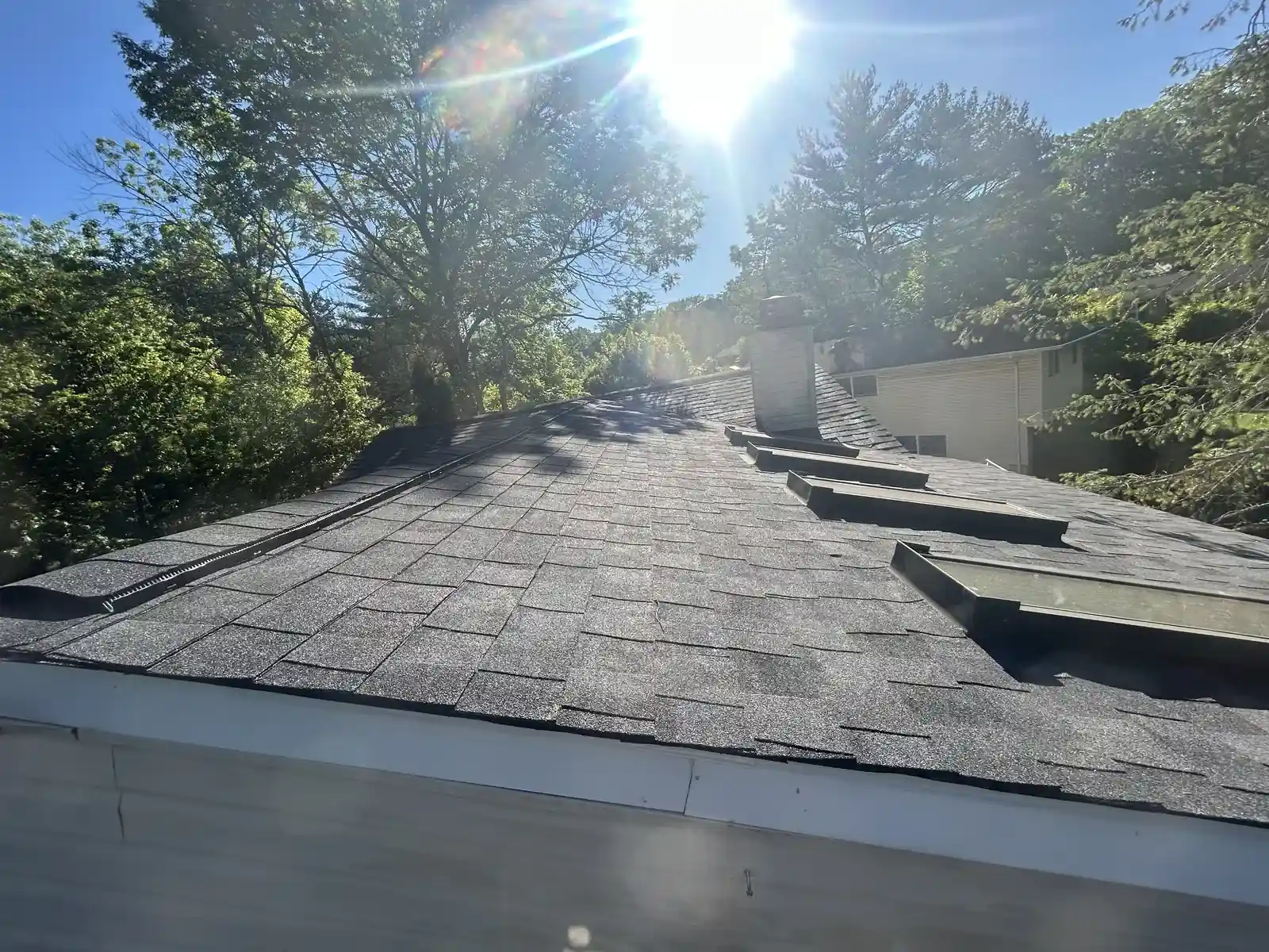 Solar work-area view in West Orange, New Jersey