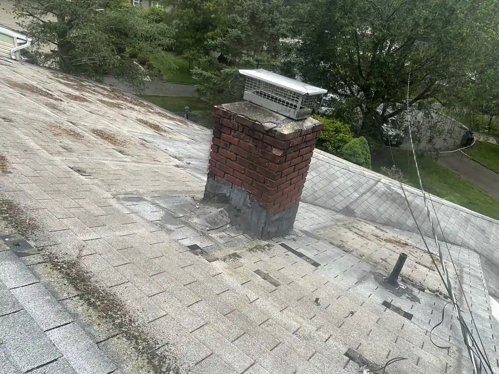 Solar mounting-point and cable detail in West Orange, New Jersey