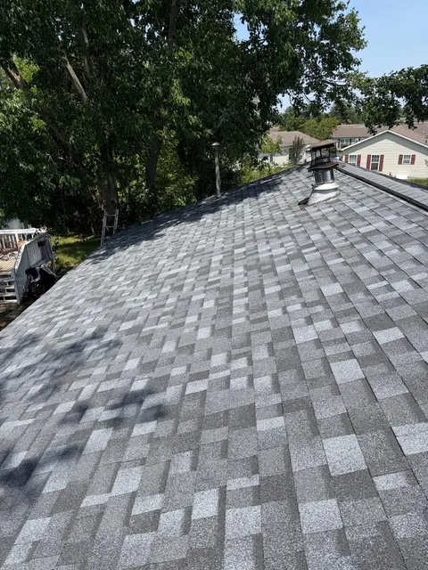 Completed Slate Stone Gray architectural-shingle roof in Williamstown, New Jersey