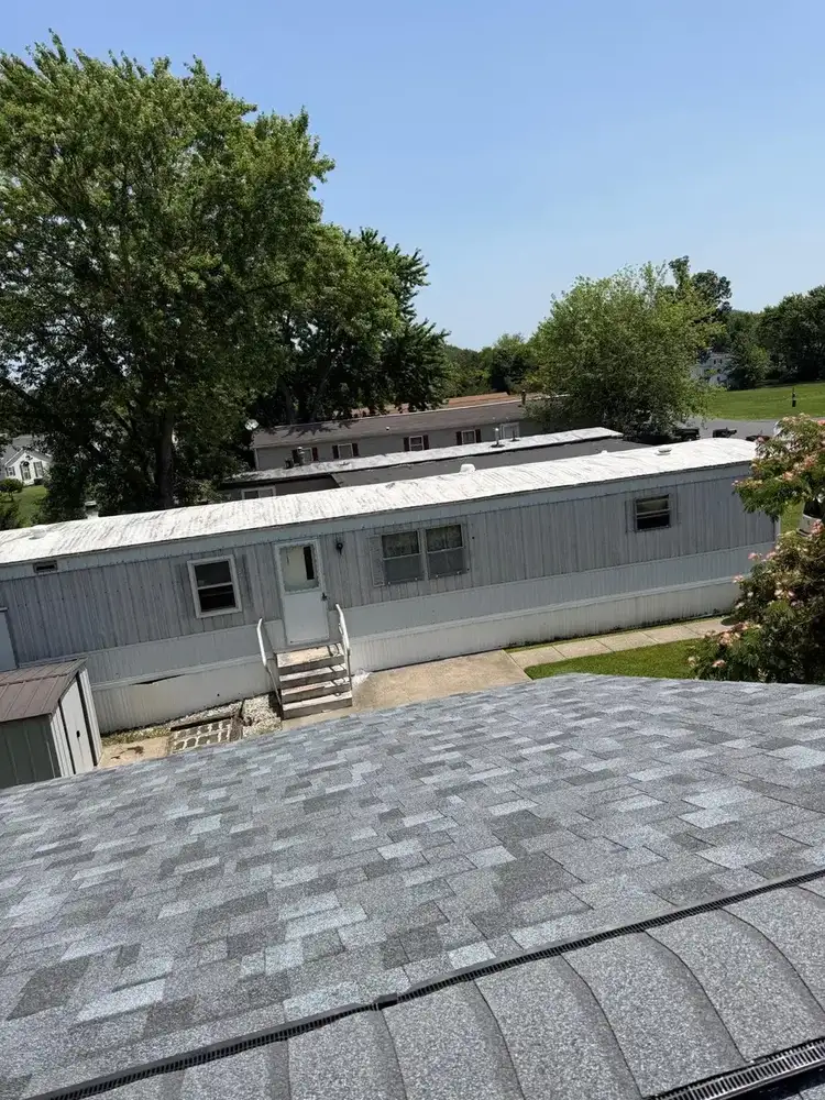 Completed architectural-shingle roof plane in Williamstown, New Jersey