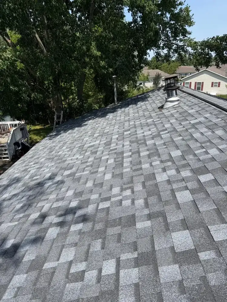 Completed Slate Stone Gray architectural-shingle roof in Williamstown, New Jersey