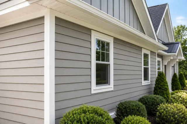 Siding, trim, soffit, and fascia detail on a South Jersey home